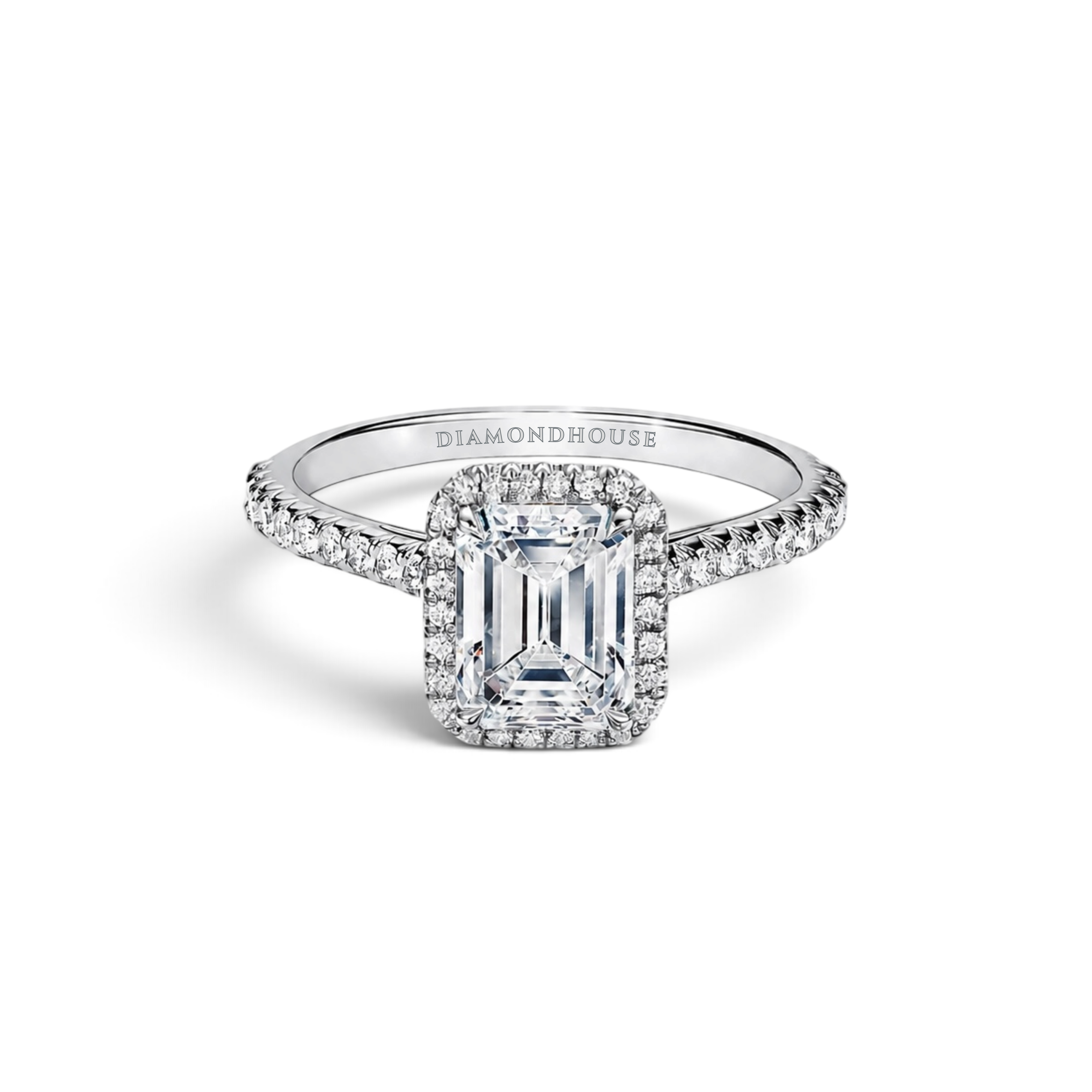 Anello solitario Halo