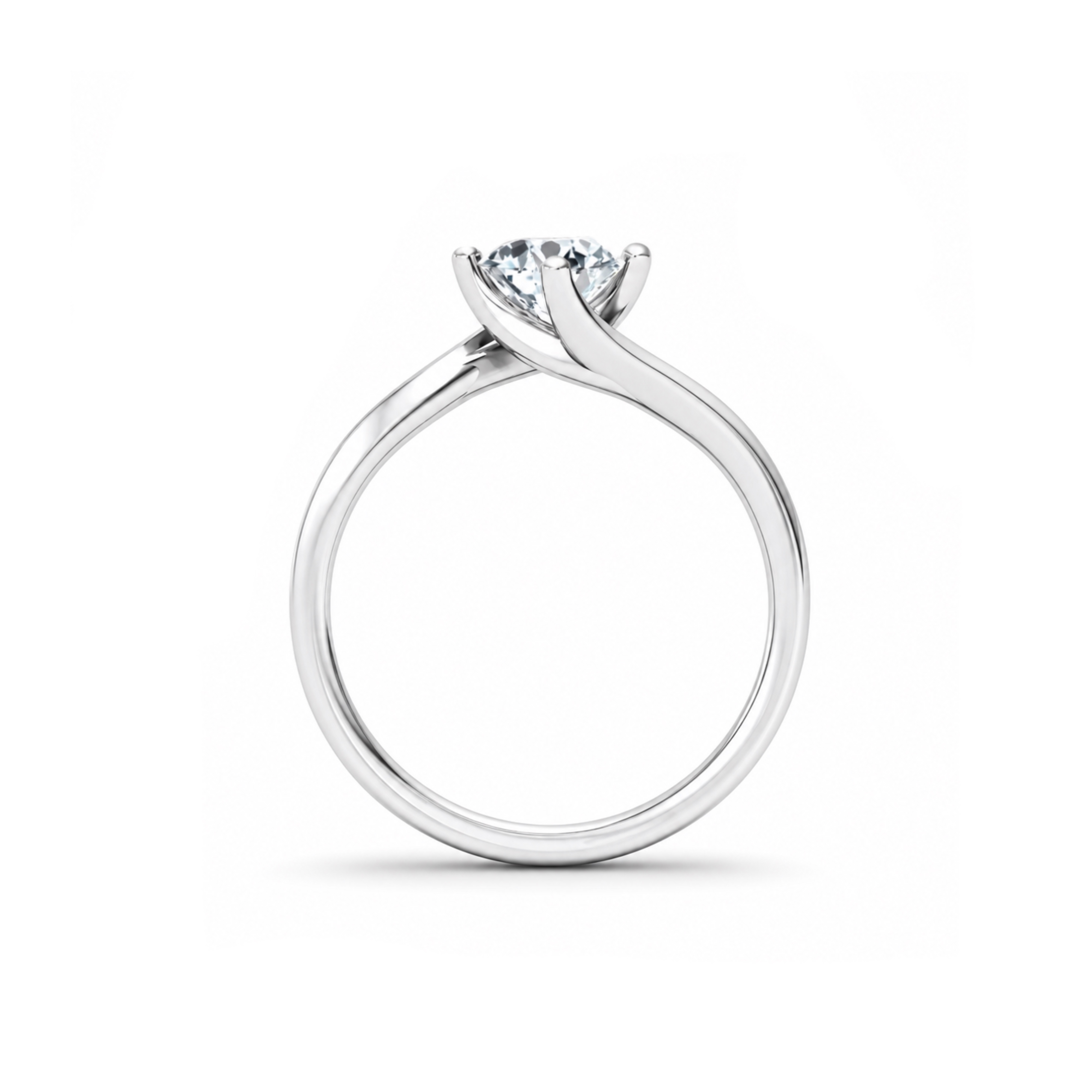 Anello Solitario Valentino con diamante taglio rotondo — vista 2