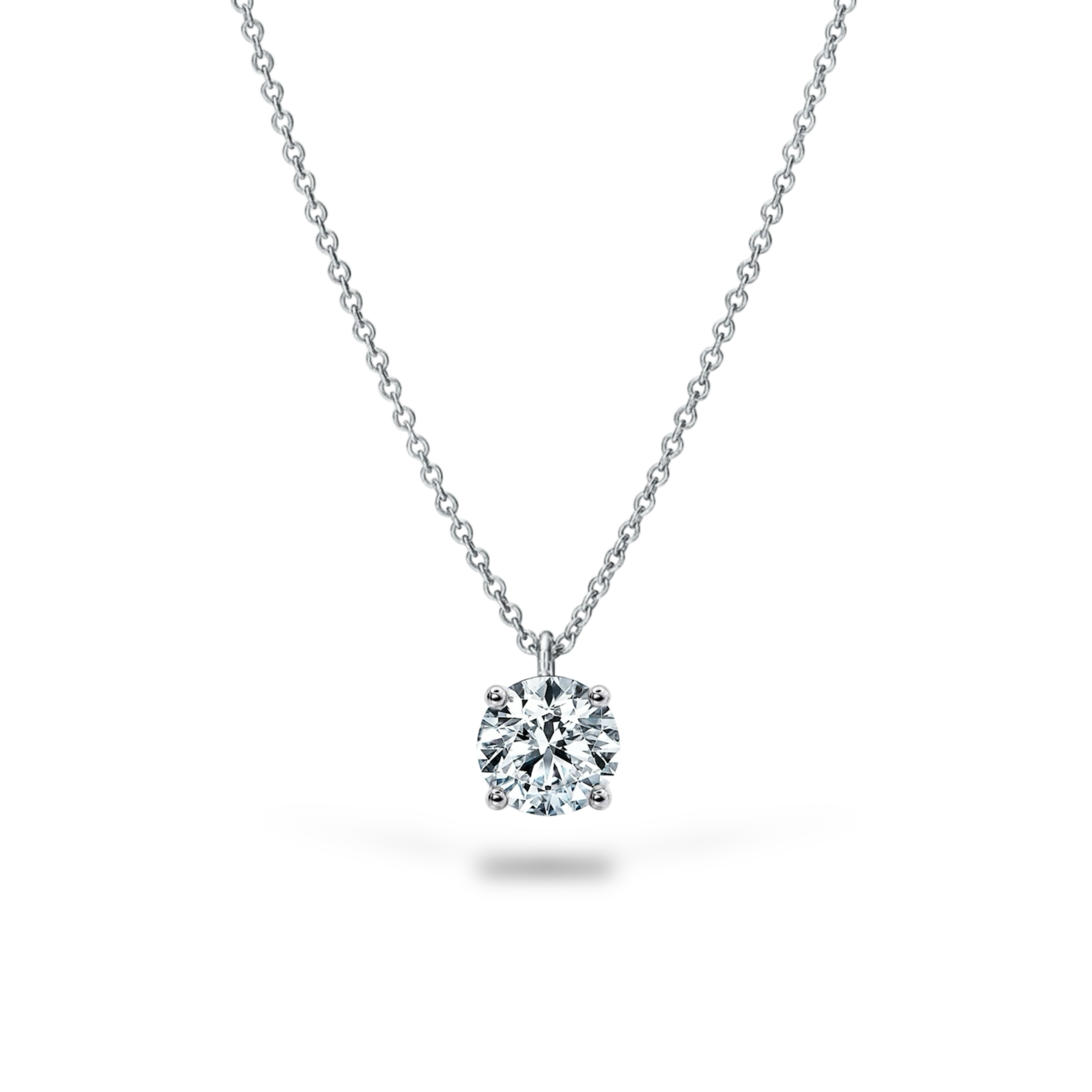 Collana Punto Luce Pendente Rolò — variante Rotondo — Diamond House Roma
