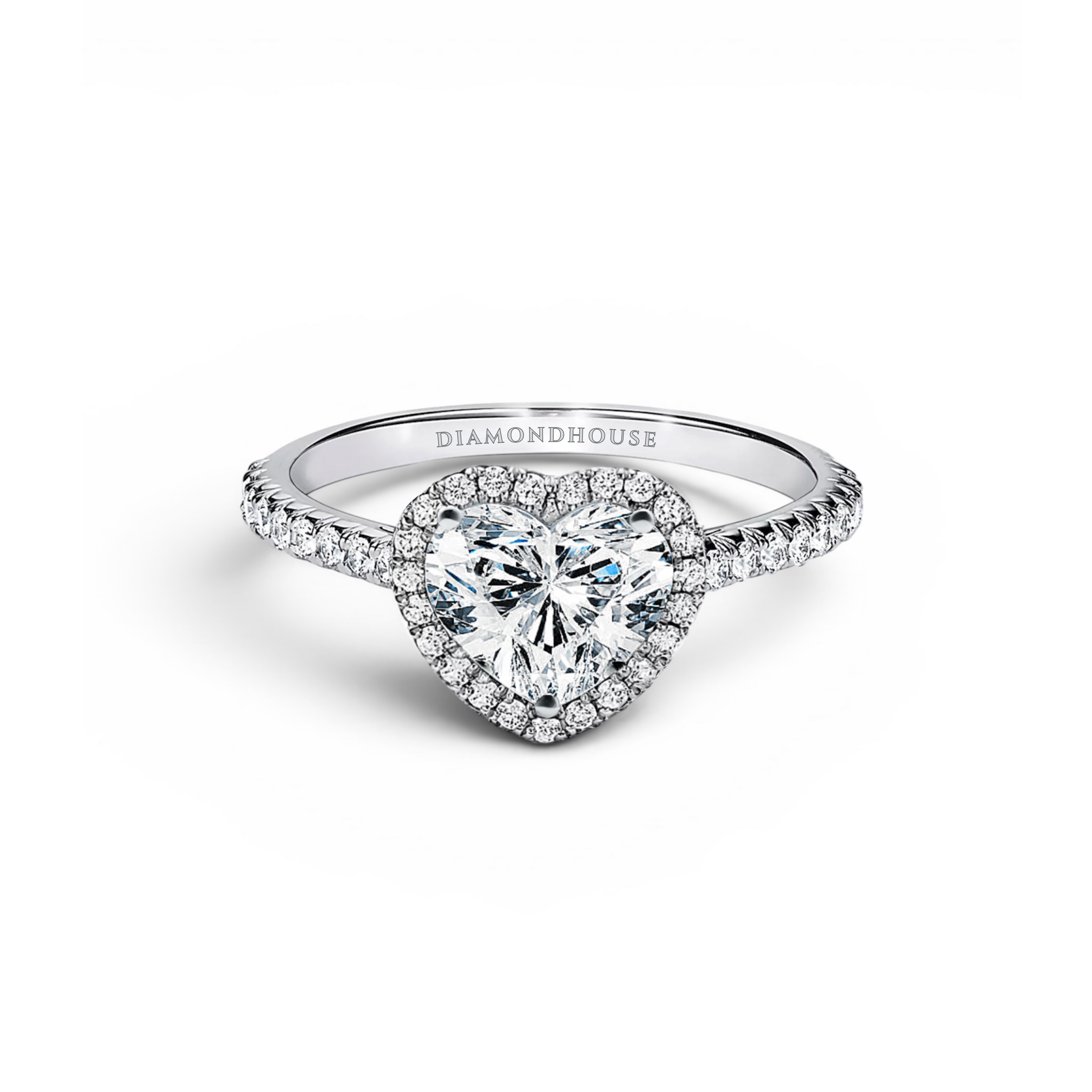 Anello solitario Halo