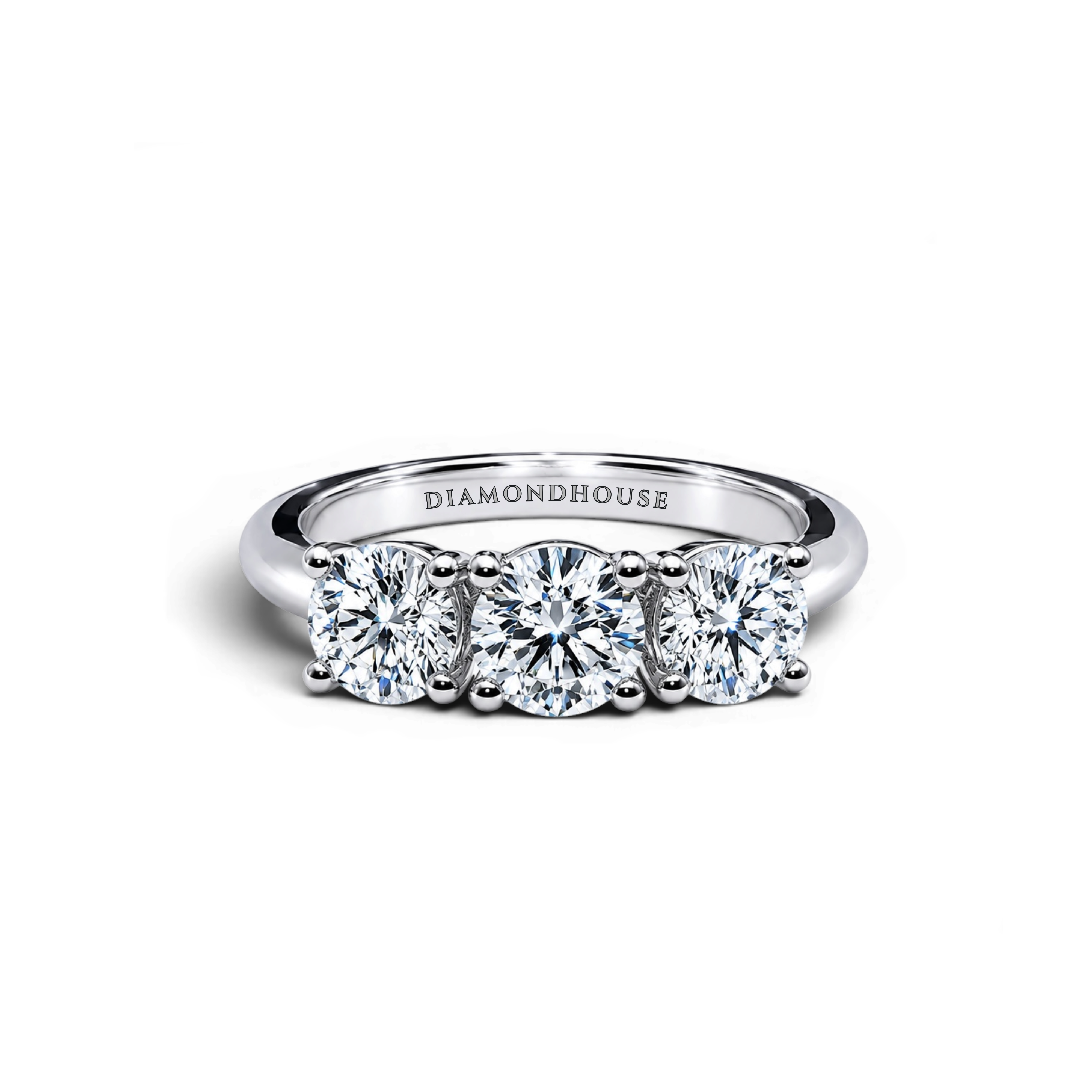 Anello Trilogy Classico — variante Rotondo — Diamond House Roma