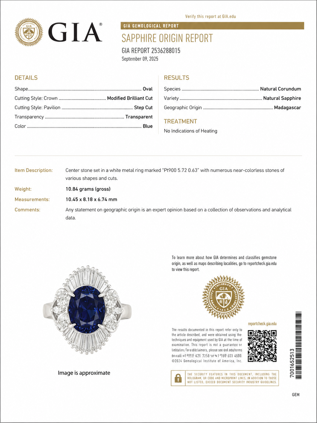 Anello Halo con Zaffiro taglio ovale — Heritage, Diamond House Roma — vista 5